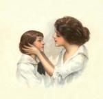 Image of a mother looking adoringly at her young son.