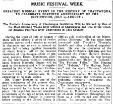 Announcement in a 1914 edition of The Chautauquan