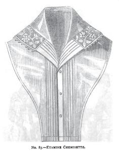 A Chemisette with Lace and Fluting, ca. 1882