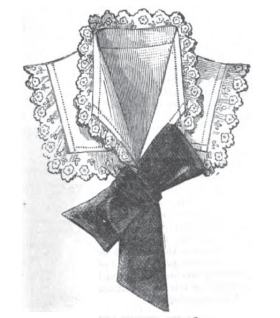 An 1882 illustration of a linen and lace collar