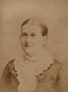 Photo of Isabella Alden about 1880 (age 39)