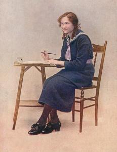 Girl writing