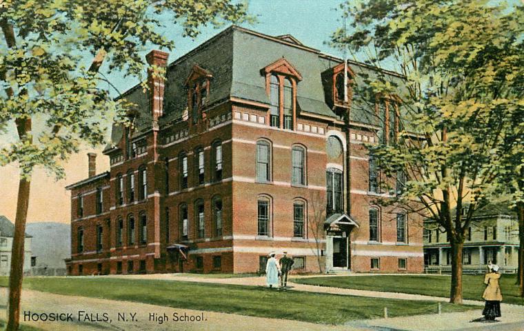 A high school in Hoosick Falls, New York, 1907