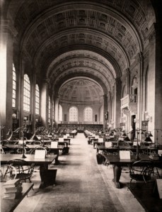 Interior of the Boston Public Library, 1896