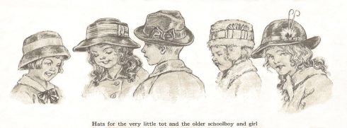 Schoolchildren hats 1915