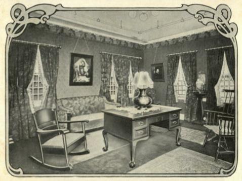 A 1906 Jordan Marsh advertisement for library furnishings