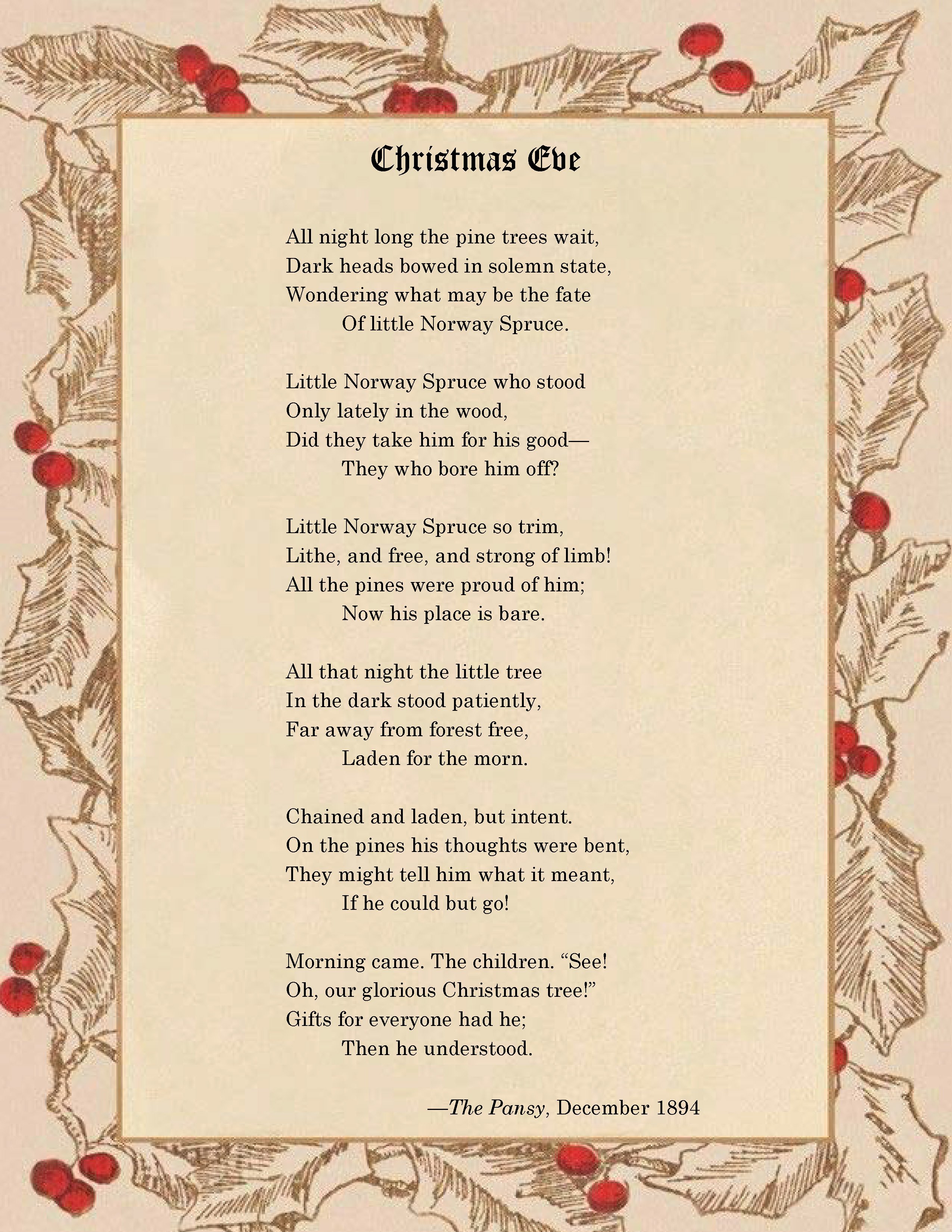 Christmas Eve Poem