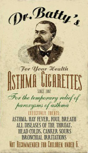 Asthma Cigarettes trade card undated