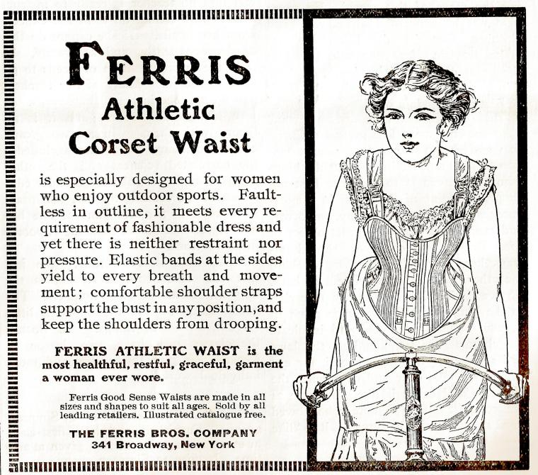 A 1902 ad for athletic corsets.