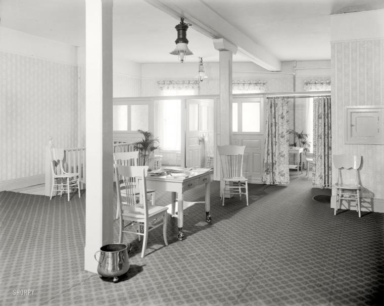 The ladies' lounge at E. M. Bigsby department store, Detroit, Michigan, 1915.