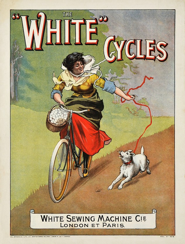 An early trade card targeting women bicycle riders.
