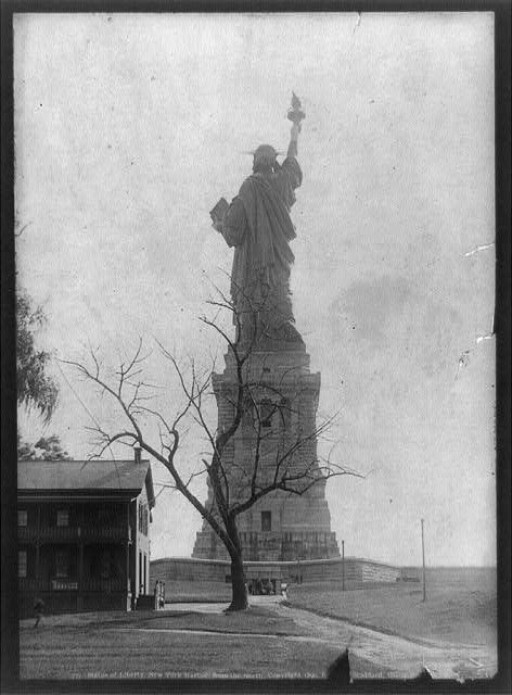 Undated photo of the Statue of Liberty in New York Harbor, viewed from the north.