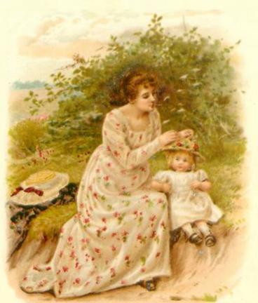 Making a wreath for baby's hat