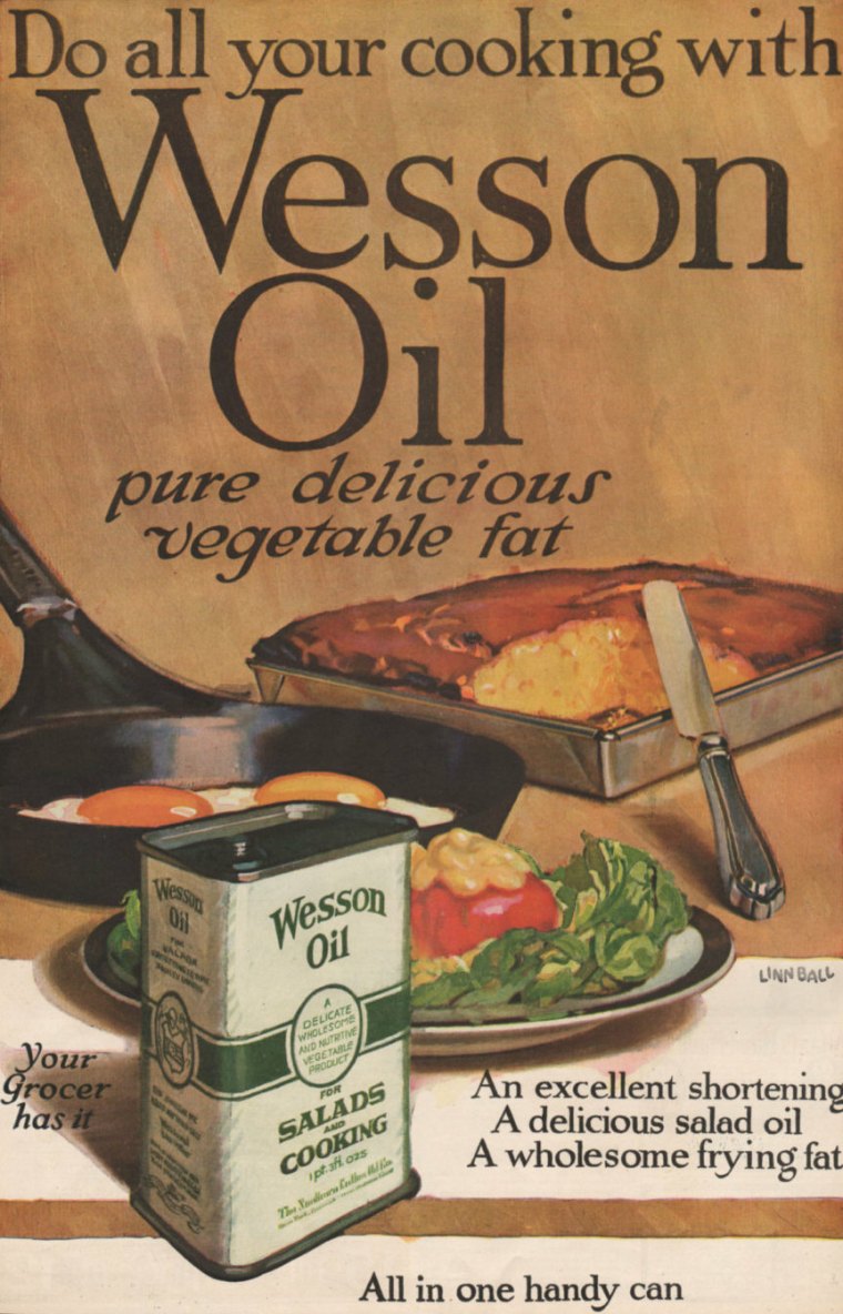 Print ad for Wesson Oil from the Ladies Home Journal, 1919