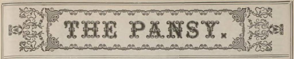 Banner for The Pansy magazine. 